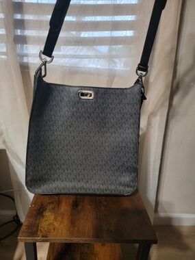Michael Kors  Black MK Monogram Messenger Bag